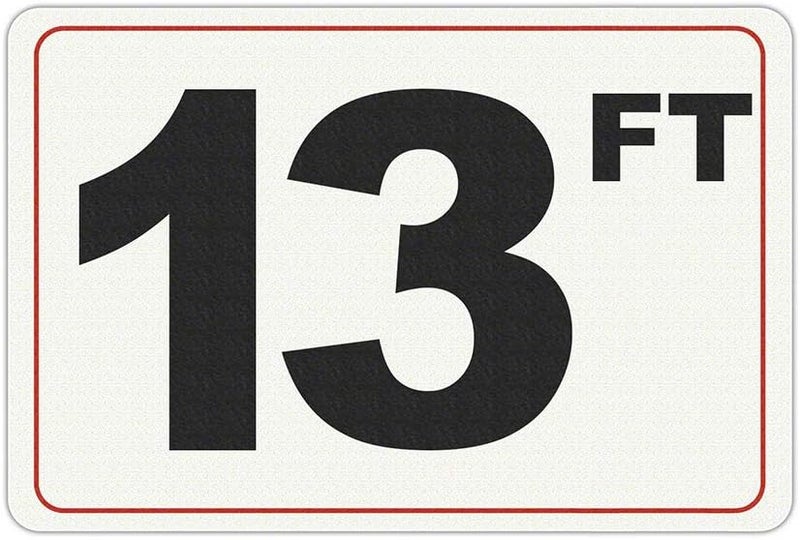 Aquatic Technology Adhesive Pool Depth Markers for Pool and Spas Feet (13 FT 9x6 4in Lettering) - Image 1